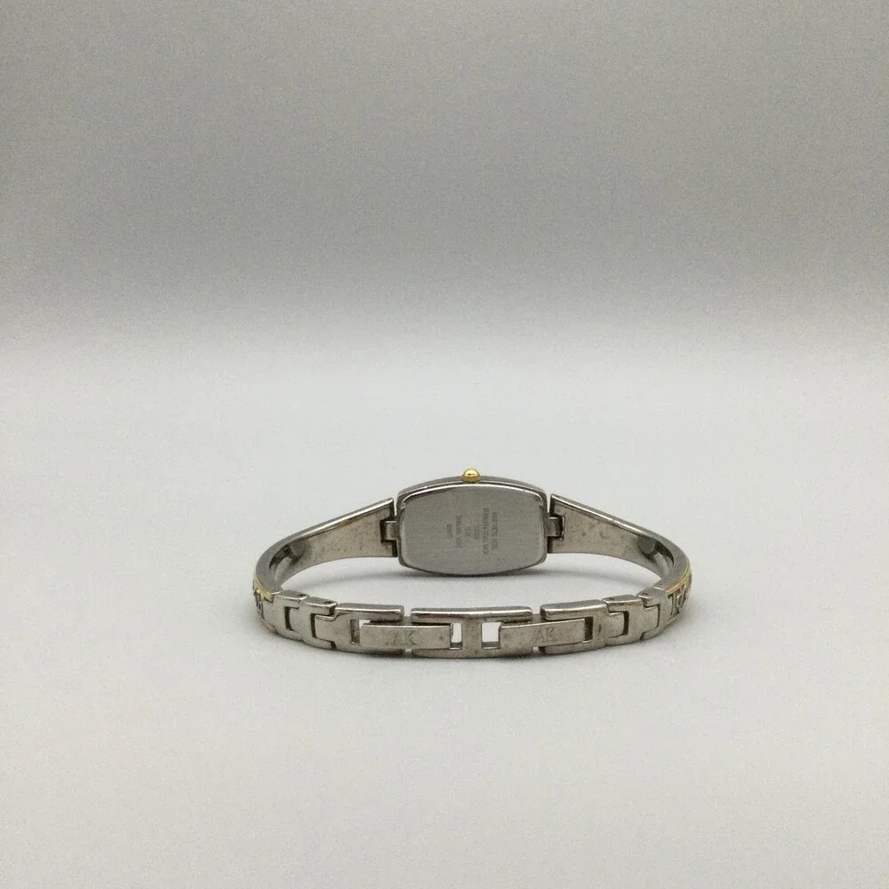 Anne Klein Womens Watch 17mm White Dial Two Tone Bangle New Battery 6.75
